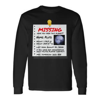 Desapareció El Planeta Plutón Desde 2006 9º Planeta Plutón Camiseta de manga larga - Regaloses