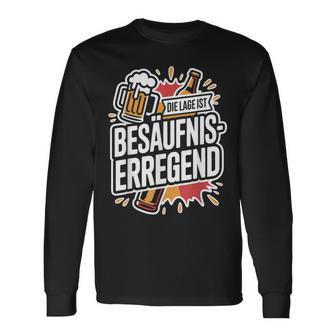Die Lage Ist Besäufniserregend Daydrinkingaufen Party Bier Langarmshirts - Geschenkecke