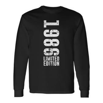 Diseño De Cumpleaños Edición Limitada Yintage 1986 Camiseta de manga larga - Regaloses