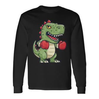 Disfraz De Dinosaurio Con Guantes De Boxeo Para Niños Camiseta de manga larga - Regaloses