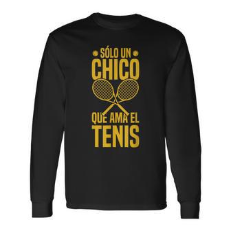 Divertido Jugadores De Tenis Chico Que Ama El Tenis Camiseta de manga larga - Regaloses