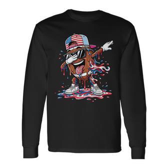 Drip Football Player Ice Cream Sprinkles Long Sleeve T-Shirt - Thegiftio UK