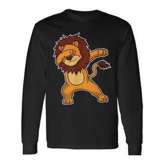 Drôle Dabbing Lion Cadeau Dab Leo T-shirt à manches longues - Cadeauxyz