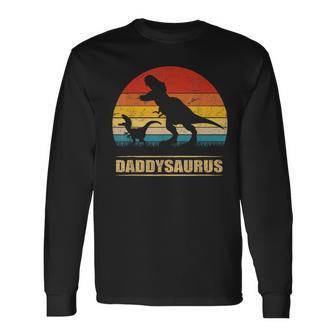 Drôle De Dinosaure Daddysaurus Fête Des Pères T-shirt à manches longues - Cadeauxyz