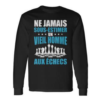 Drôle Échecs Jeu Unieil Homme Aux Échecs T-shirt à manches longues - Cadeauxyz