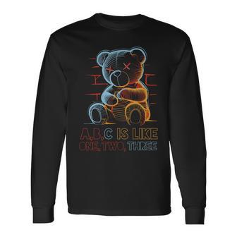 El Genial Osito De Peluche A B C Es Como Un Oso Dos Tres Manga Larga Camiseta de manga larga - Regaloses