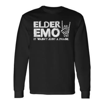 Elder Emo No Fueolo Una Fase Heavy Metal Rock Punk Music In Mangas Camiseta de manga larga - Regaloses