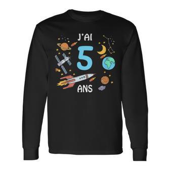 Enfant Astronaute Espace J'ai 5 Ans Anniversaire Cinq Ans T-shirt à manches longues - Cadeauxyz