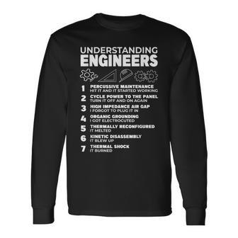 Entendiendo Ingenieros Ingeniería Humor Nerds Humor Friki Camiseta de manga larga - Regaloses