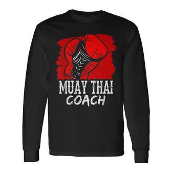 Entrenador De Muay Thai Cazas Boxeo Artes Marciales Hobby Camiseta de manga larga - Regaloses