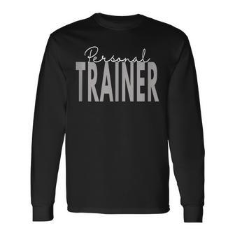 Entrenador Personal Entrenamiento Fitness Entrenador Gimnas In Mangas Camiseta de manga larga - Regaloses