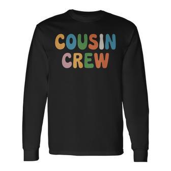 Equipo De Primos Reunión Familiar Divertida Y Colorida Camiseta de manga larga - Regaloses