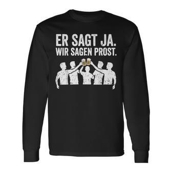 Eragt Ja Wiragen Prost Lustiges Jga Junggesellenabschied Langarmshirts - Geschenkecke
