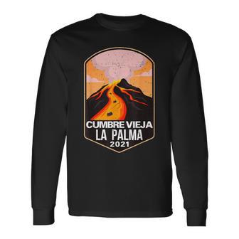 Erupción Delolcán La Palma Islas Canarias Cumbreieja Camiseta de manga larga - Regaloses