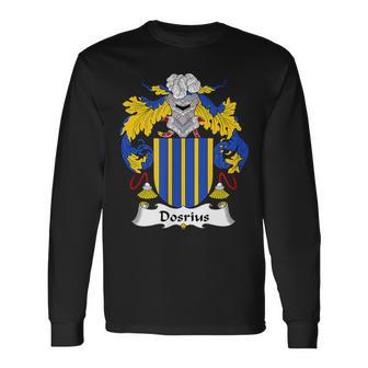 Escudo De Armas Dosrius Escudo De La Familia Camiseta de manga larga - Regaloses