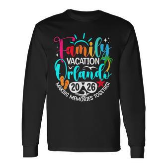 Family Vacation Orlando 2026 Beach Summer Vacation 2026 Long Sleeve T-Shirt - Monsterry