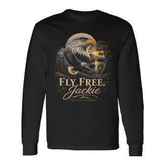 Fly Free Jackie Big Bear Bald Eagle Memorial Long Sleeve T-Shirt | Seseable UK