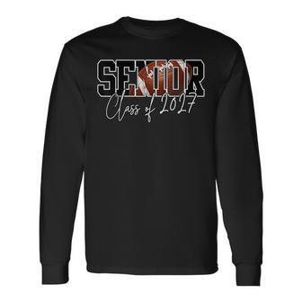 Football Senior Class Of 2027 Graduation Seniors 27 Graduate Long Sleeve T-Shirt - Thegiftio UK