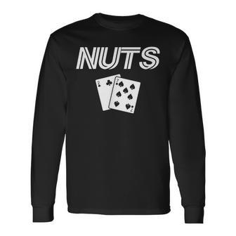 Poker Bluff Gamble Nuts Deuceeven 27 T-shirt à manches longues - Cadeauxyz