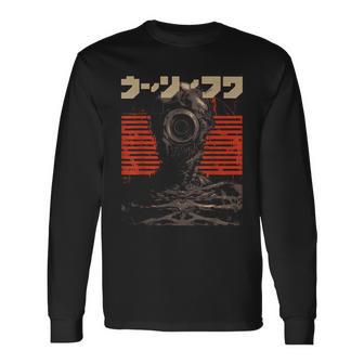 Futuristic Techwear Japanese Cyberpunk Harajuku Horror Punk Camiseta de manga larga - Regaloses