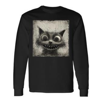 Gato Loco Gatos Graciosos Graciosos In Mangas Camiseta de manga larga - Regaloses