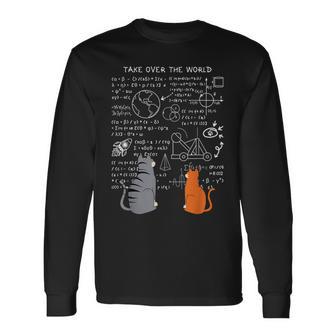 Gatos Divertidos Que Planean Apoderarse Del Mundo Humor Divertido Camiseta de manga larga - Regaloses