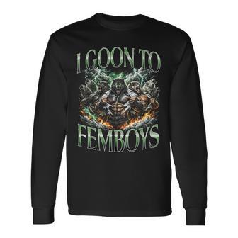 I Goon To Femboys Diseño De Transformación De Hombre Lobo Camiseta de manga larga - Regaloses