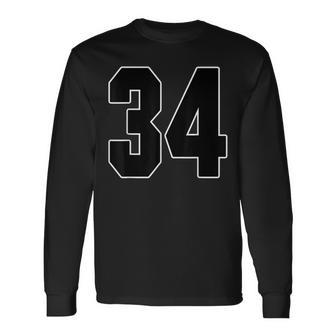 Gran 34 Jersey Número 34 Uniforme Mayor Jugador Favorito De Los Fanáticos Camiseta de manga larga - Regaloses