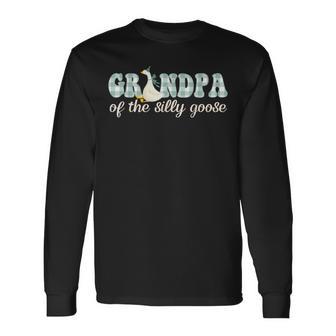 Grandpa Of The Silly Goose Birthday Party Matching Family Long Sleeve T-Shirt - Thegiftio UK
