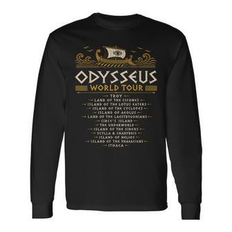 Greek Mythology Odysseus World Tour Ancient Greece History Long Sleeve T-Shirt - Thegiftio UK