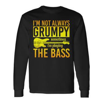 Guitariste Bassiste Parfois Je Joue De La Guitare Basse T-shirt à manches longues - Cadeauxyz