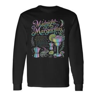 Halloween Costume Night Witch Drinking Margaritas Cocktail Long Sleeve T-Shirt | Seseable UK