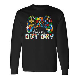 Happy Dot Day Gamer Controller Polka Dot Boys Kids Men Long Sleeve T-Shirt - Thegiftio UK
