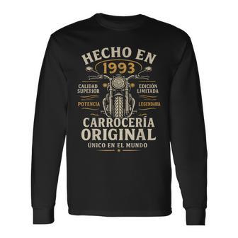 Hecho En 1993 33 Años Cumpleaños Moto Biker Hombre Motero Camiseta de manga larga - Regaloses