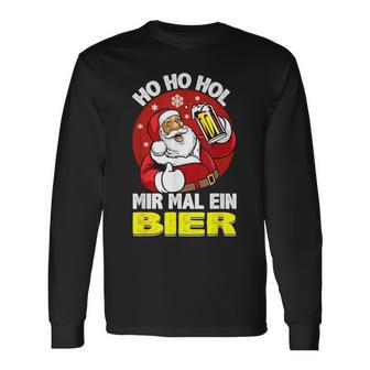Ho Ho Hol Mir Mal Ein Bieranta Lustig Bier Weihnachten Langarmshirts - Geschenkecke