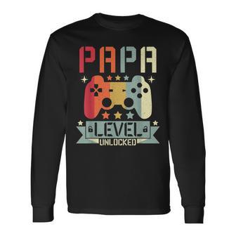 Hombre Anuncio De Embarazo Papa Level Unlockedoon To Be Papa Camiseta de manga larga - Regaloses
