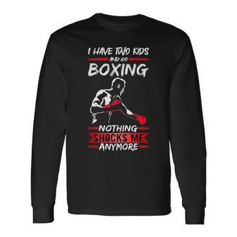 Hombre Boxer Fighter Gym Tengo Dos Niños Y Ir Entrenamiento De Boxeo In Mangas Camiseta de manga larga - Regaloses