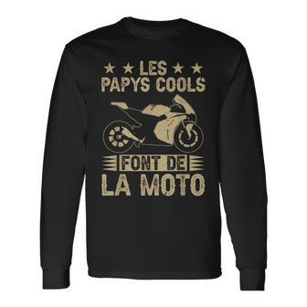 Homme Drôle Motard Les Papys Cools Font De La Moto Fête Des Pères T-shirt à manches longues - Cadeauxyz