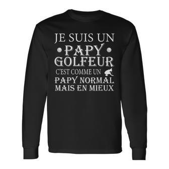 Homme Papy Golfeur Humour Passionport Golf T-shirt à manches longues - Cadeauxyz