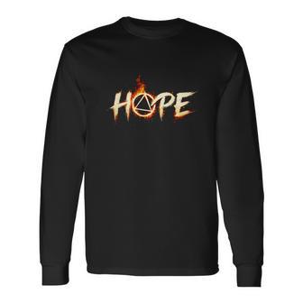 HOPE Fire 12 Step Recovery Sober Aa Na Sobriety T Shirt Name Long Sleeve T-Shirt | Seseable UK