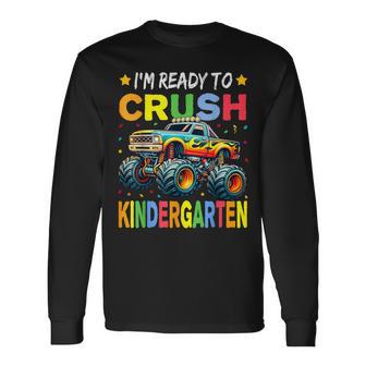 I'm Ready To Crush Kindergarten First Day Of School Boys Long Sleeve T-Shirt - Thegiftio UK