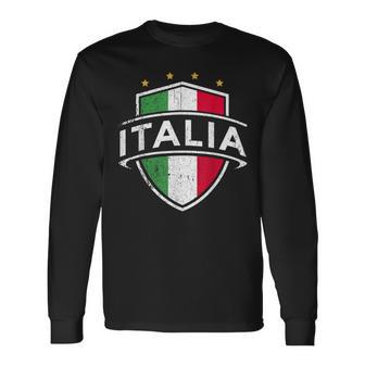 Italia Europa Italienische Flagge Fußball Italien Fan Langarmshirts - Geschenkecke