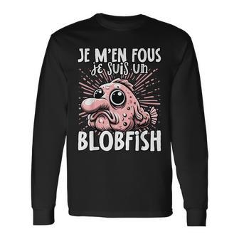 Je M’En Fous Jeuis Un Blobfish Mignon Blobfish T-shirt à manches longues - Cadeauxyz