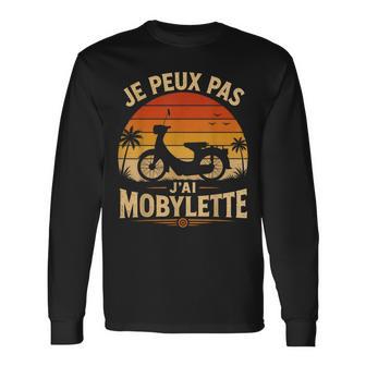 Je Peux Pas J'ai Mobylette Phrase Drôleur La Mobylette T-shirt à manches longues - Cadeauxyz