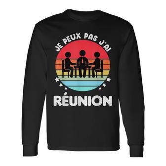 Je Peux Pas J'ai Réunionintage Humour Réunion T-shirt à manches longues - Cadeauxyz