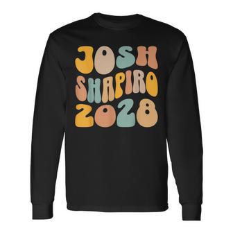 Joshhapiro 2028 Para La Elección Del Presidente Ondulada Camiseta de manga larga - Regaloses