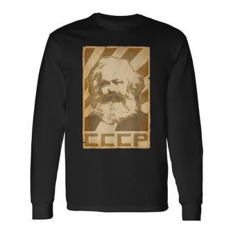Karl Marx Cccpintage Póster Camiseta de manga larga - Regaloses