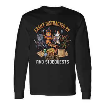 Katzen &Idequests Gamer Gaming Rollenspiel Fantasy Langarmshirts - Geschenkecke