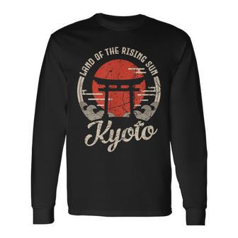 Kyoto Japón Torii Gate Retro Kyoto Japonés Otakuouvenir Camiseta de manga larga - Regaloses