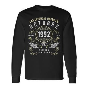 Las Leyendas Nacen En Octubre 1992 Camiseta de manga larga - Regaloses